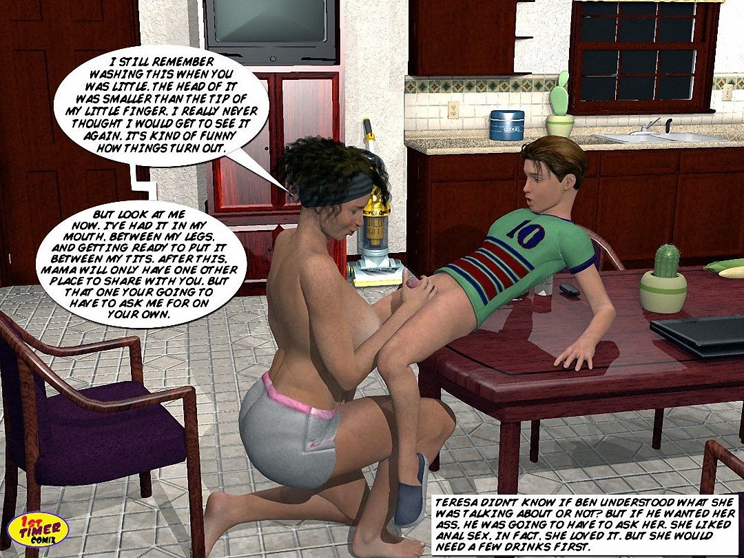 Mom and Son Pool Side- 1st timer - part 5