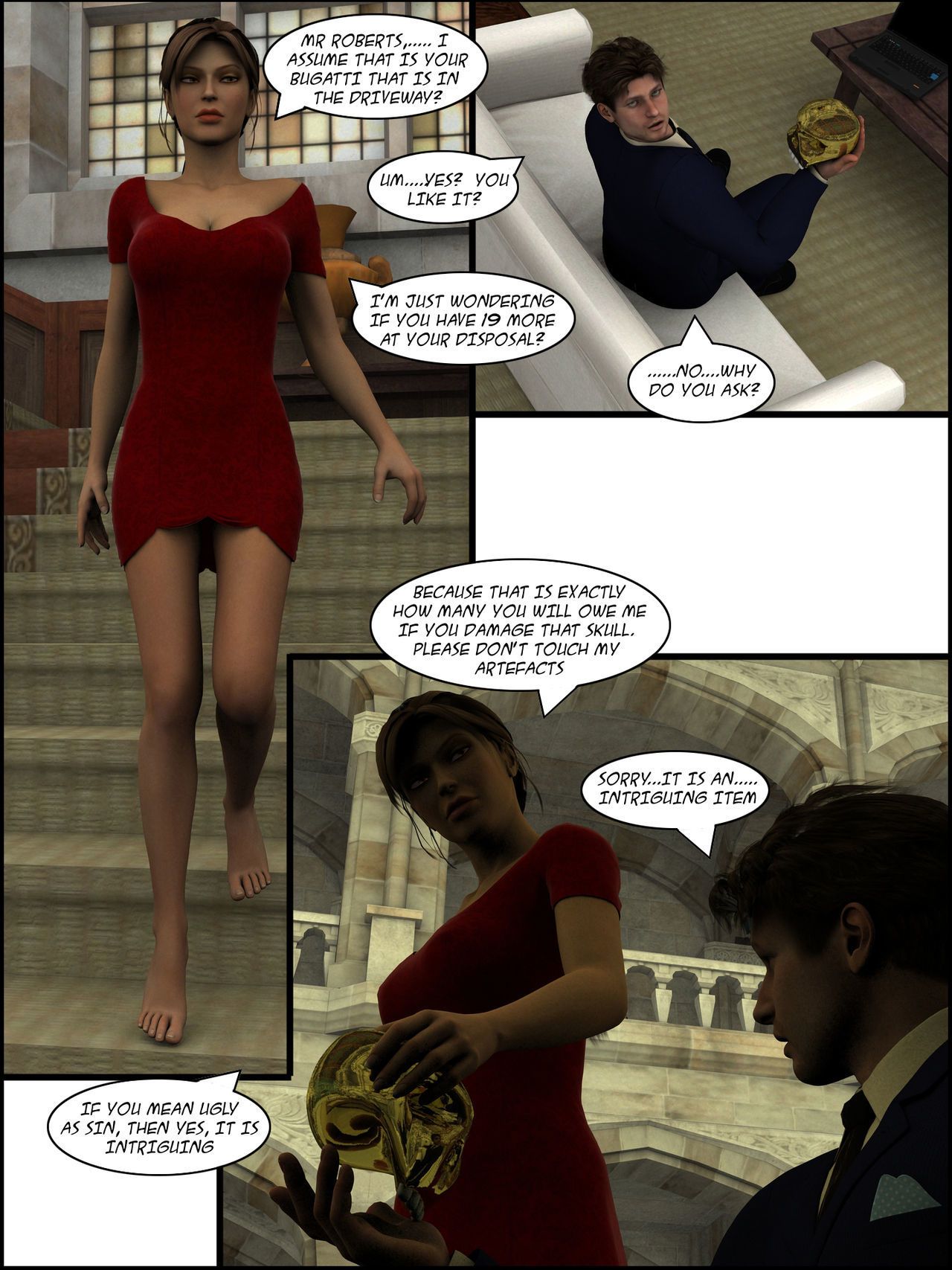 Lara Croft D Comic - la negociación