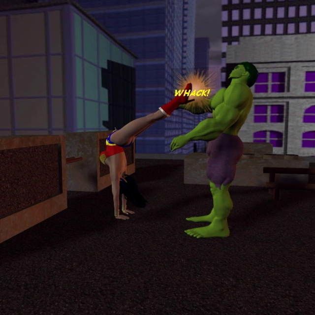 The Incredible Hulk Versus Wonder Woman