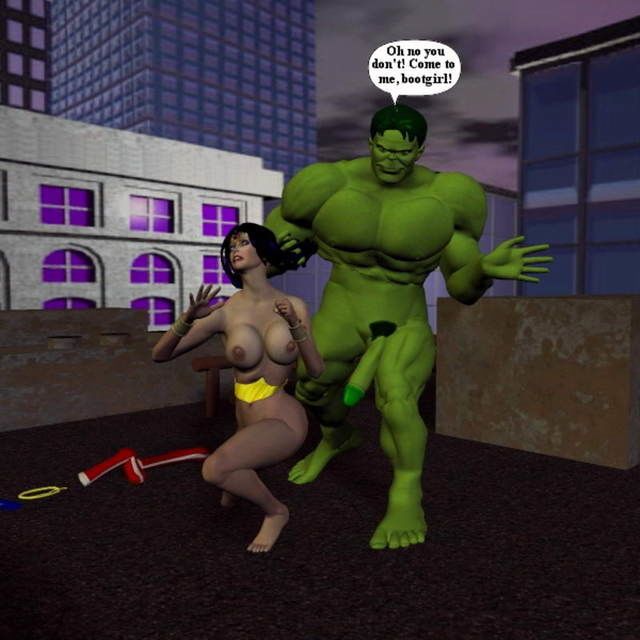 The Incredible Hulk Versus Wonder Woman