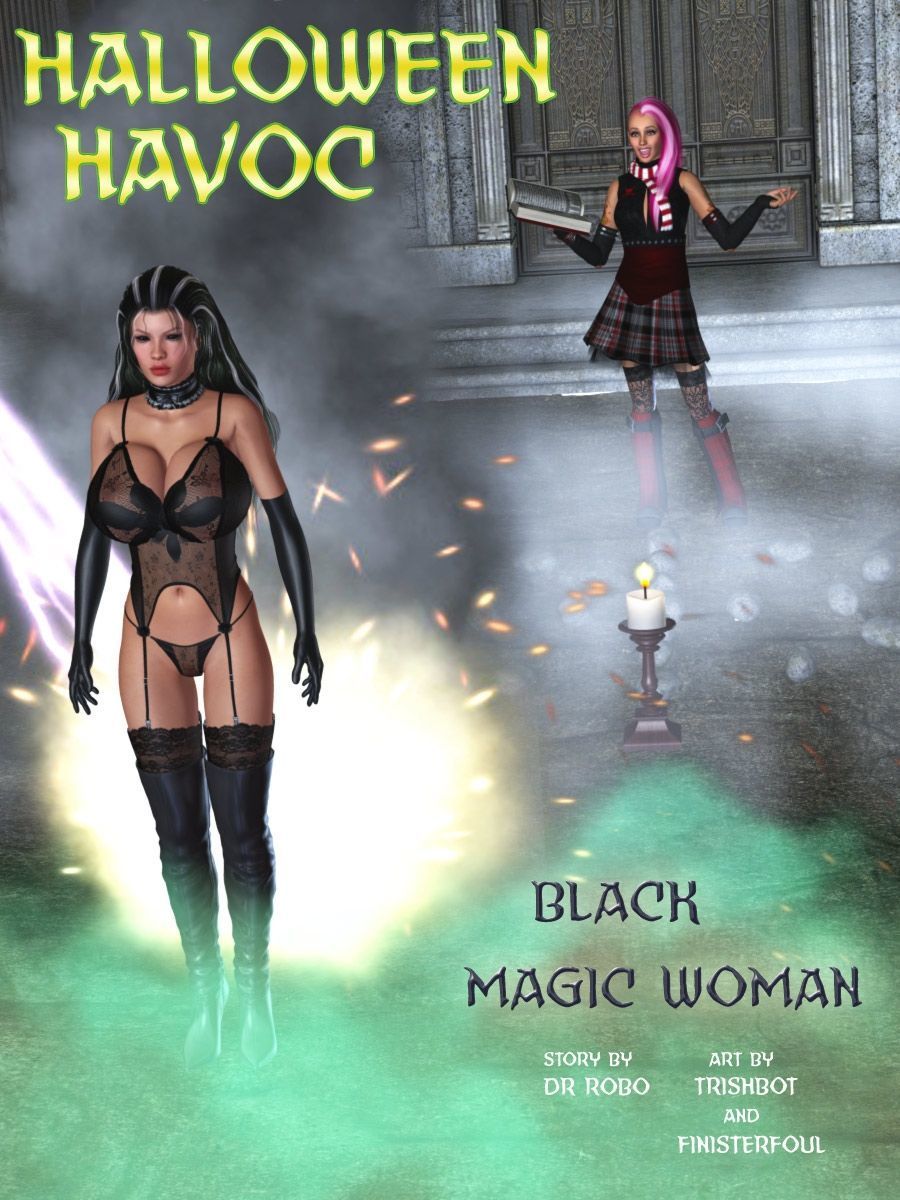 Хэллоуин хаос черный Магия женщина