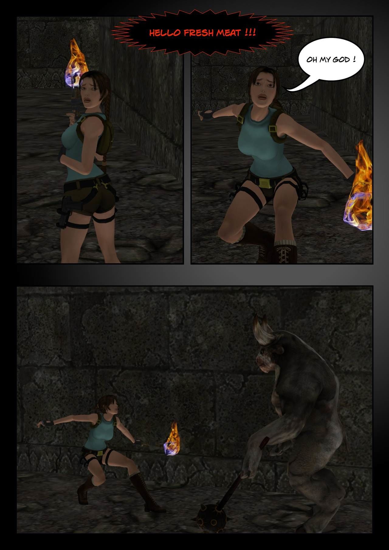 Lara croft vs De minotaurus Wip
