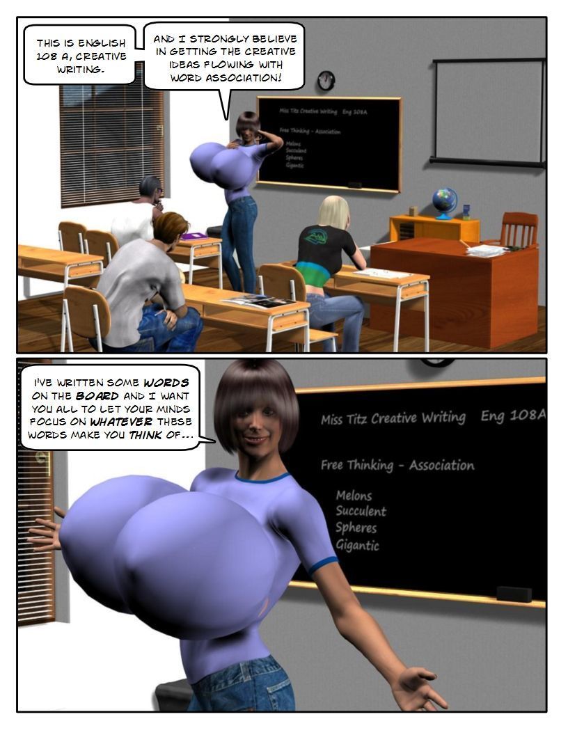 Missen titz - groot boob docent 1
