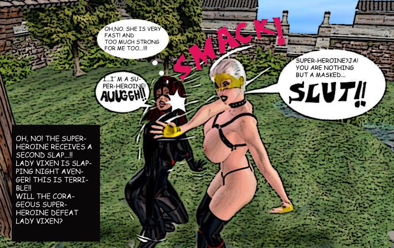 супергероиня Ночь мститель против леди Мегера