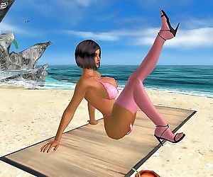Busty Bikini Kochanie daje A Foot fetysz w w Plaża część 810