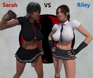Futa lutadores Riley vs Sarah em curso