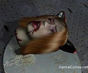 3D anime pussy rammed by a monster - 5 min