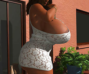 Comics Ebony 3d hottie showing off her large.., 3d  3d sex