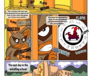 Comics Sex Wrestlers, cartoon rape  rape