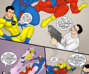 Comics Marvelman Family, threesome , superheroes  iceman-blue