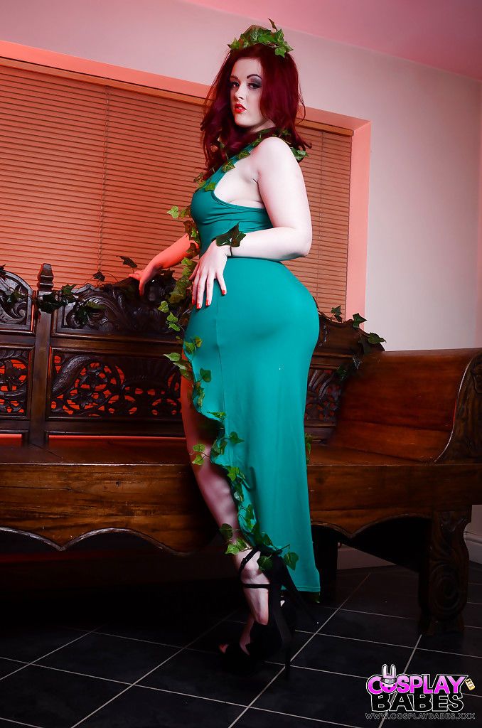 kızıl saçlı Fetiş Model Jaye Gül Var bir Erotik Cosplay FOTOĞRAF ateş