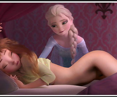 Elsa fingering Annas ass.