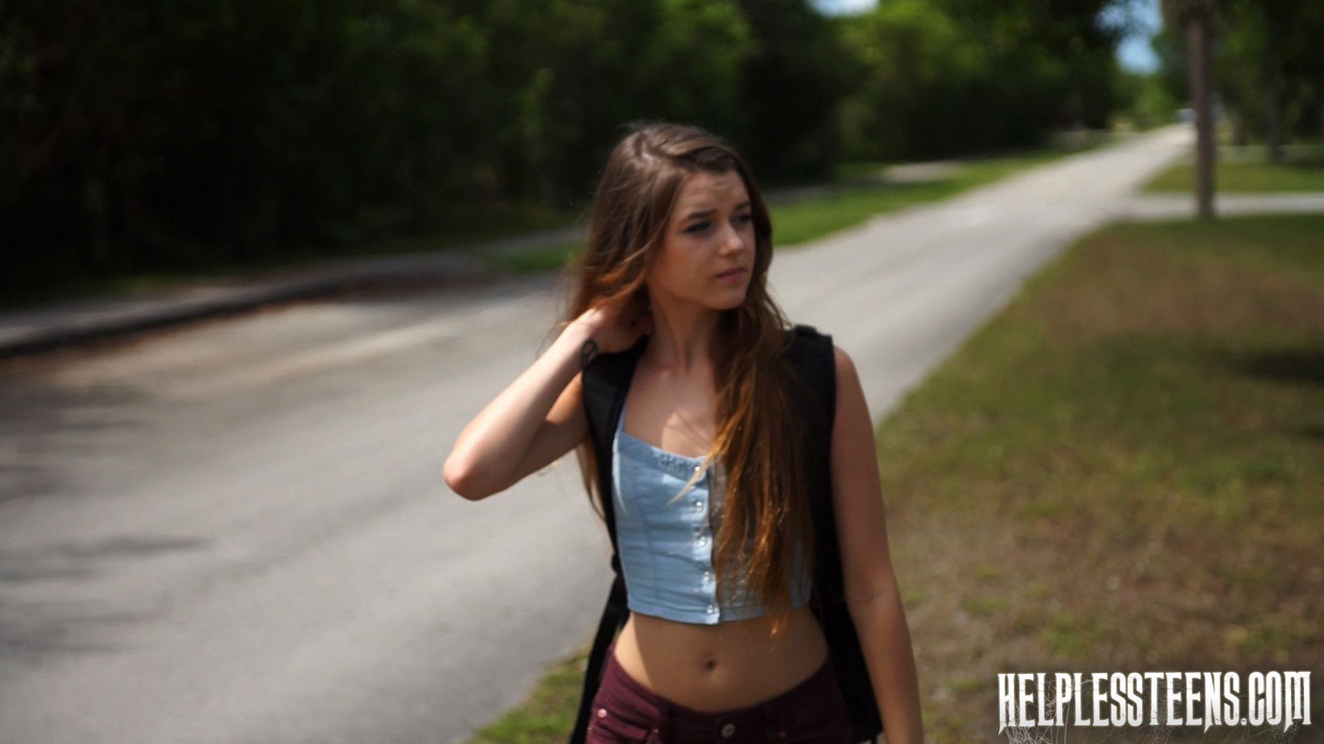 Helpless teen alex mae went out for a hike. she took a wrong turn and is now los