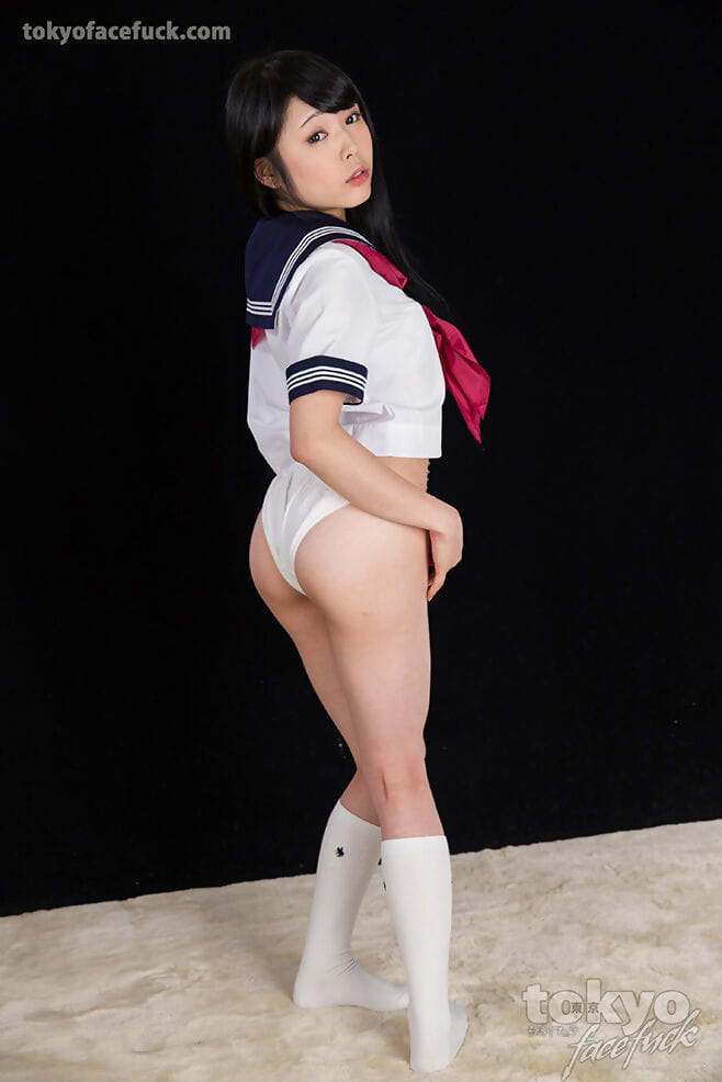 Japon cici kız var zorla için Emmek horoz Süre ip Bağlı içinde Denizci üniforma