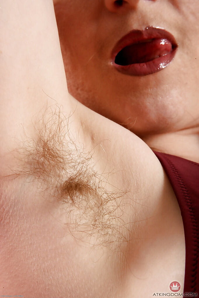 Hairy underarm solo model Tink spreading her hairy vagina