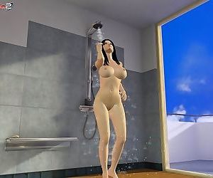 Peituda animação Babe fica fodido no um Casa de banho parte 802